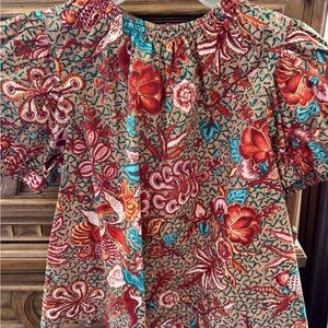 Floral Patterned Puff Sleeve Top - Ulla Johnson